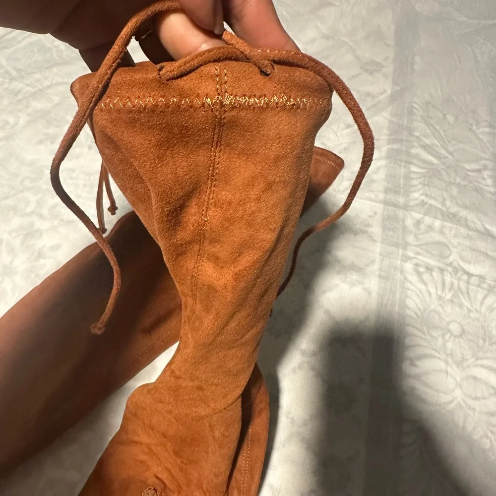 Olivia marrón Over the Knee heel Boots